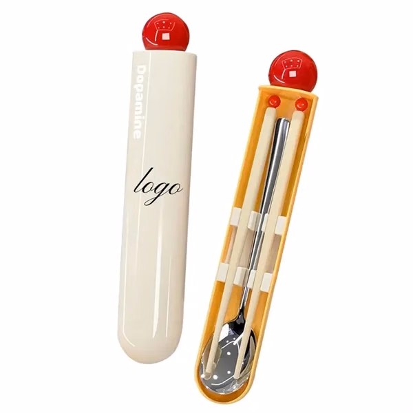Cartoon Portable Tableware Set (Chopsticks, Spoon) for Home, Events and Gifting