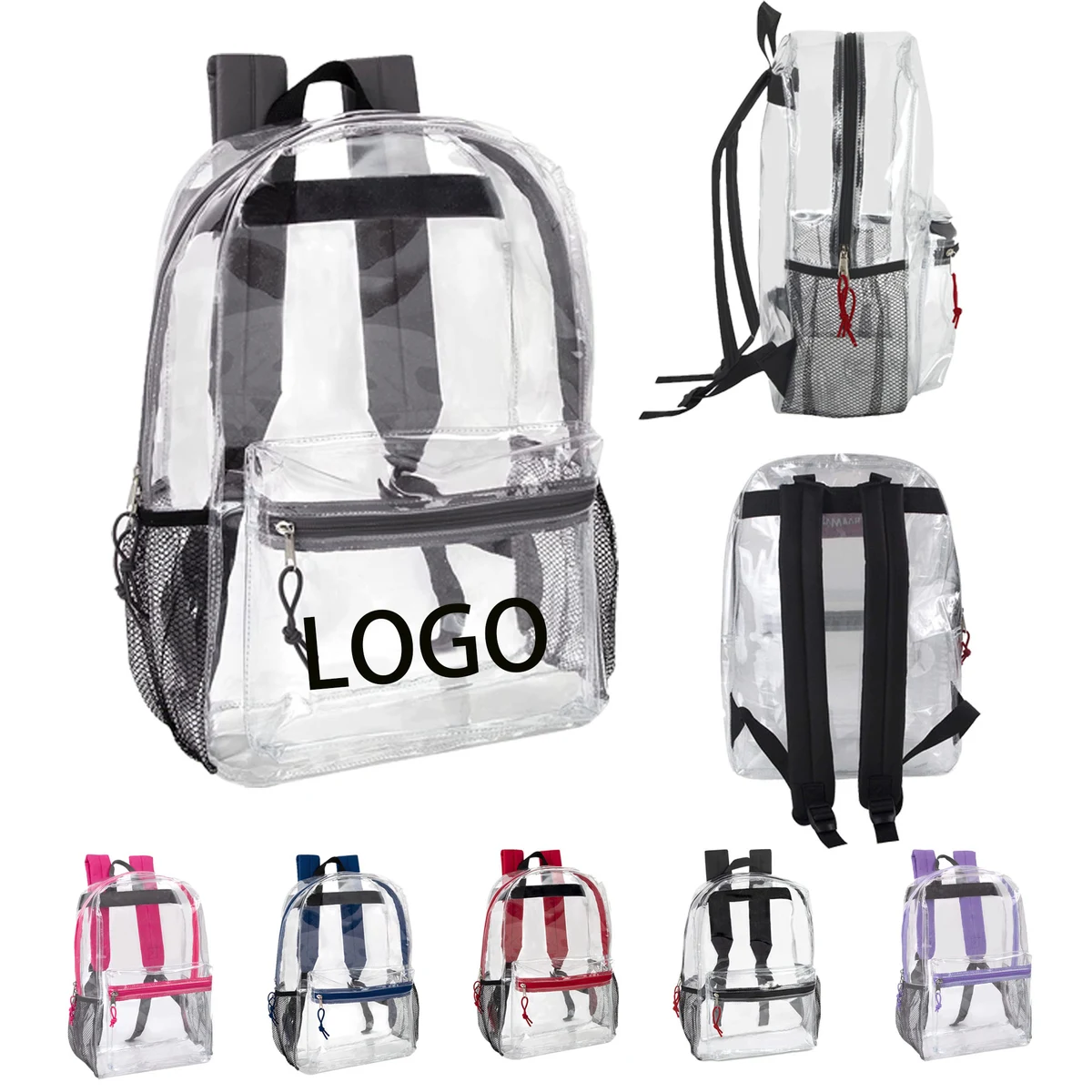 Transparent Backpack with Shoulder Straps 1