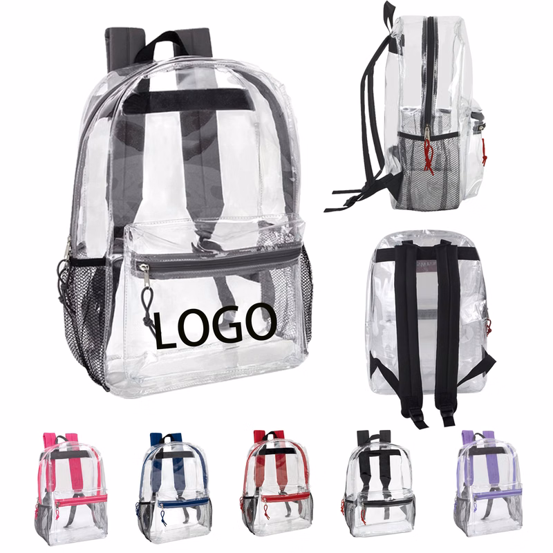 Transparent Backpack with Shoulder Straps
