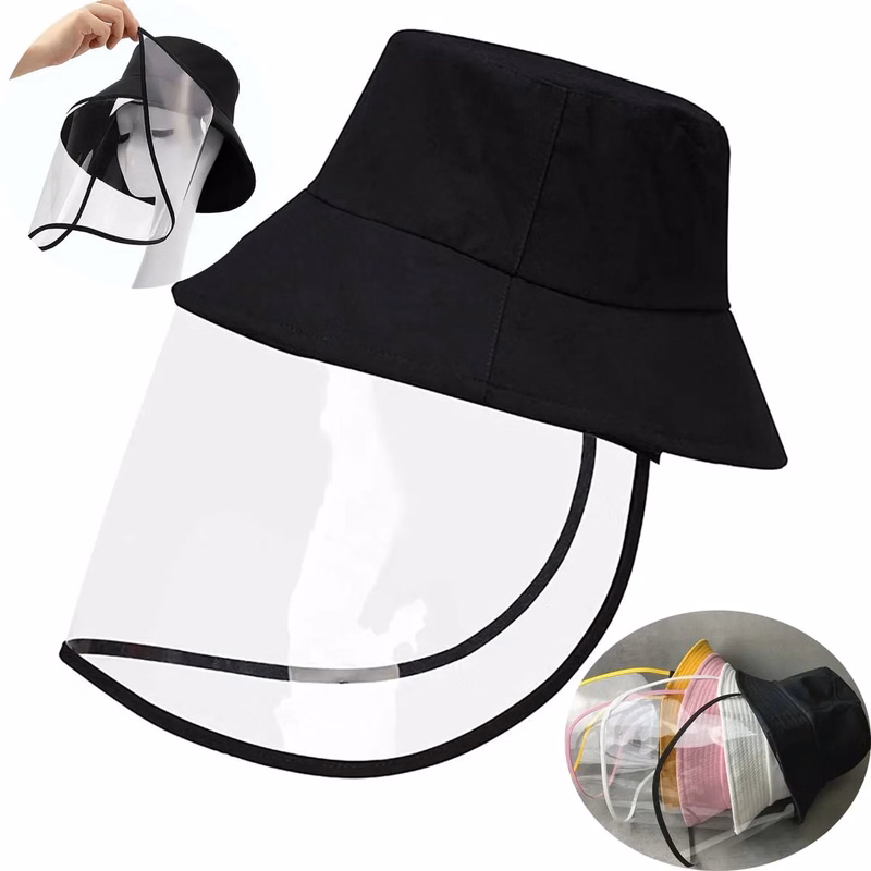 Fishing Bucket Hat With Detachable Transparent Face Mask
