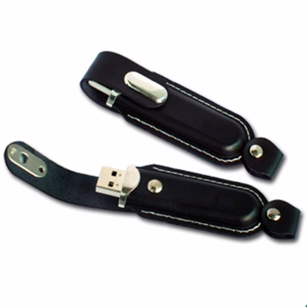 Leather Round Edged USB Flash Drive