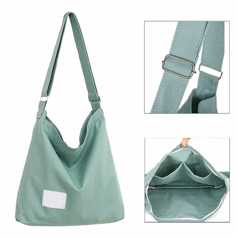 Canvas Shoulder Crossbody Tote Bag