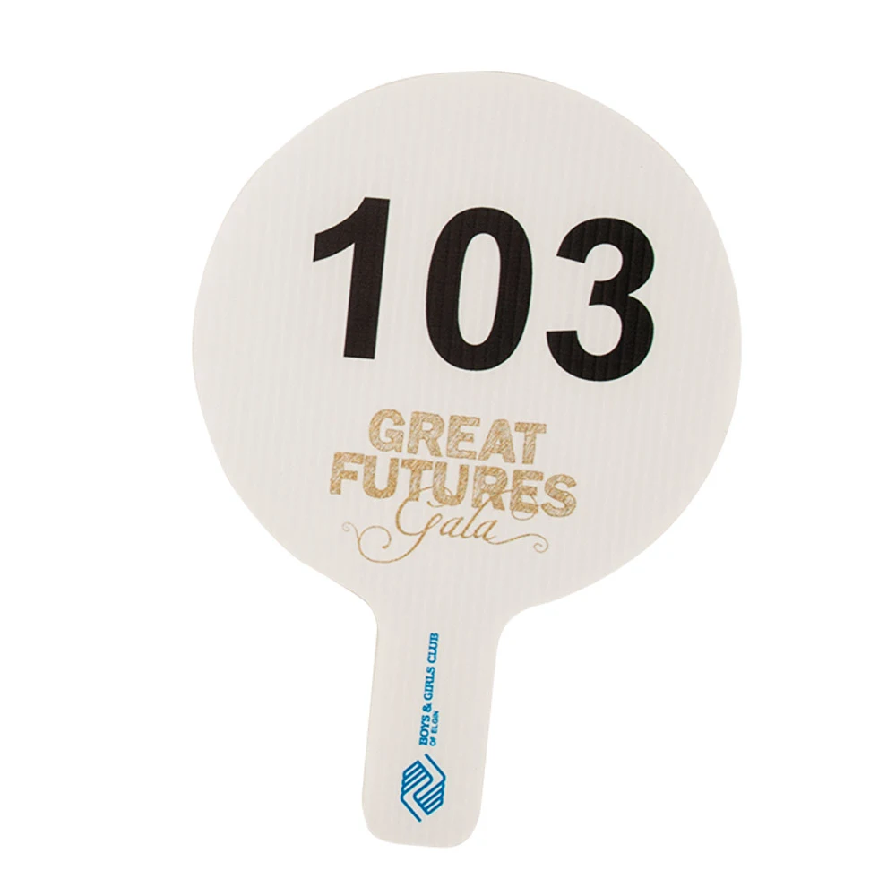 Round Auction Paddle 1
