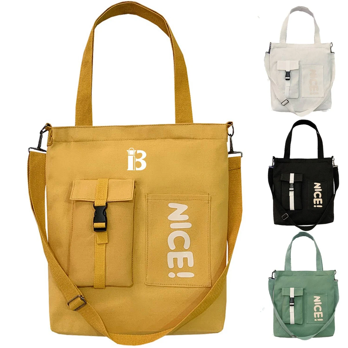 Canvas Tote Crossbody Bag for Students 1