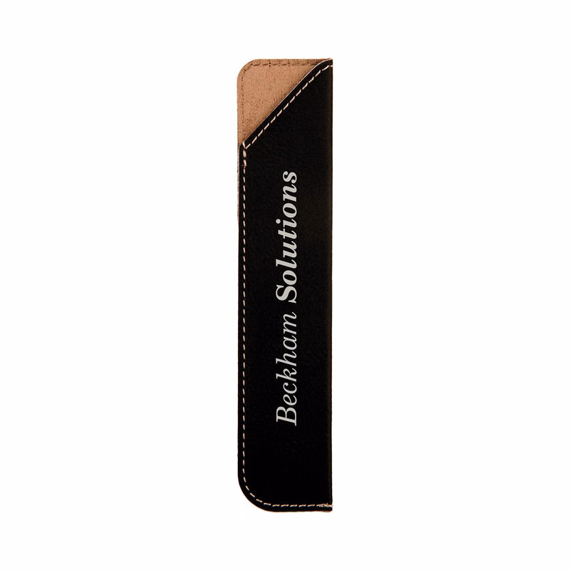 Black/Silver Leatherette Pen Sleeve