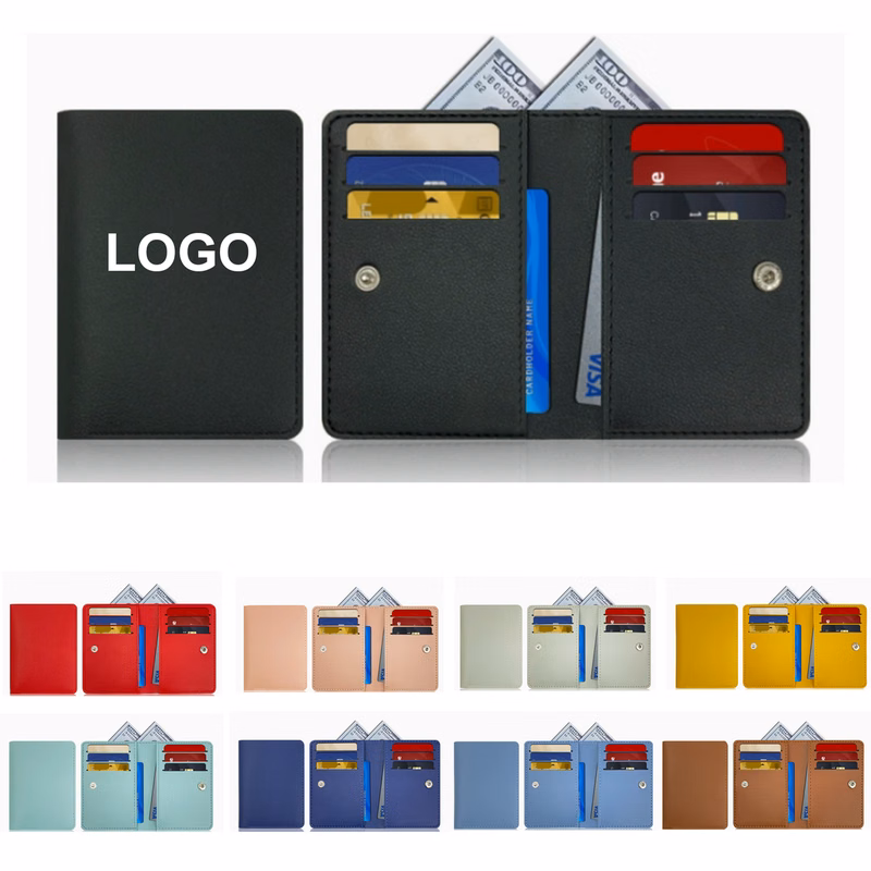 Nine Slot Anti Skimming Compact Leather Card Holder