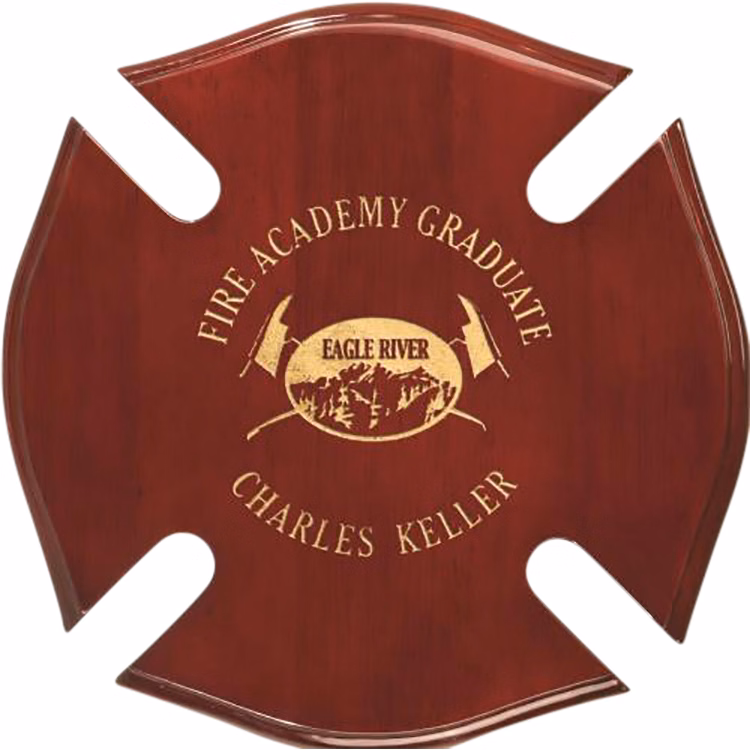 Rosewood Maltese Cross Plaque