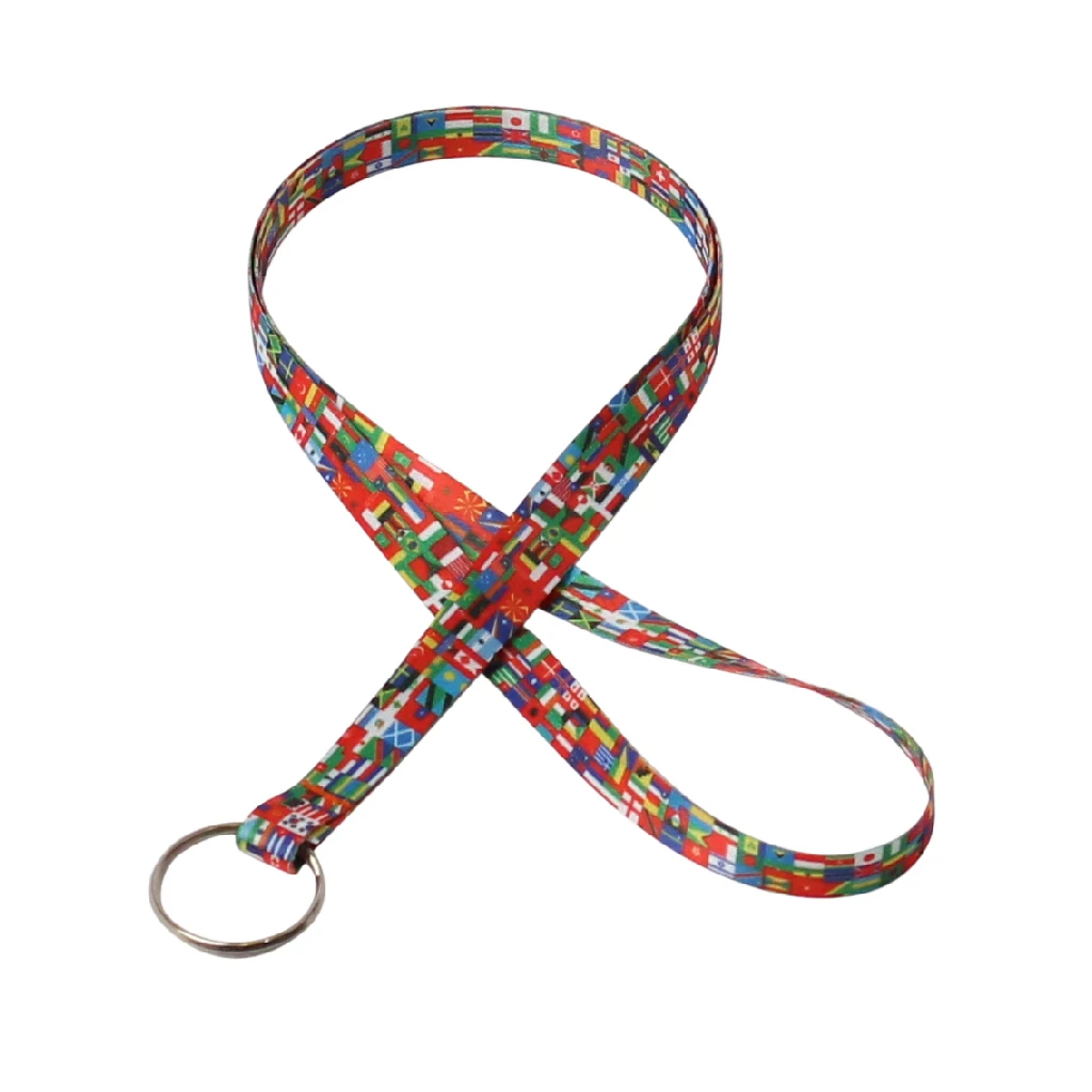3/8" Digitally Sublimated Lanyard w/ Keyring 1