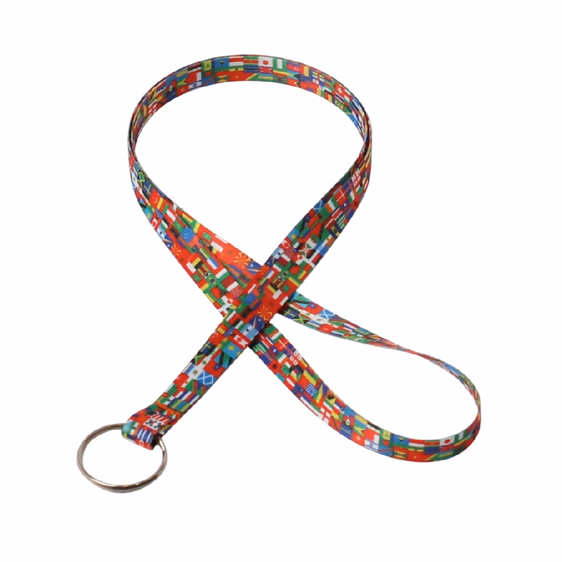 3/8" Digitally Sublimated Lanyard w/ Keyring