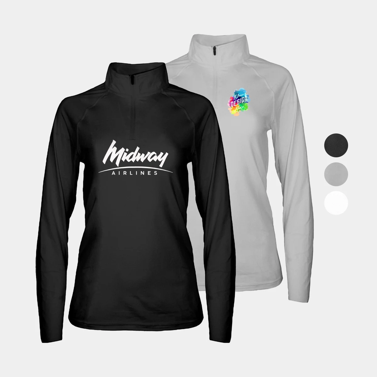 Velvet Jersey Women's Moisture Wicking 1/4 Zip Pullover 1