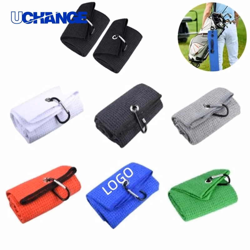 Premium Microfiber Golf Towel with Carabiner Clip Course Accessory