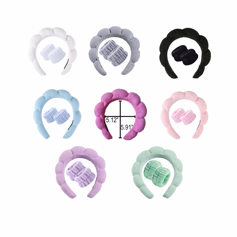 MOQ50 Cloud Shape Terry Cloth Spa Headband