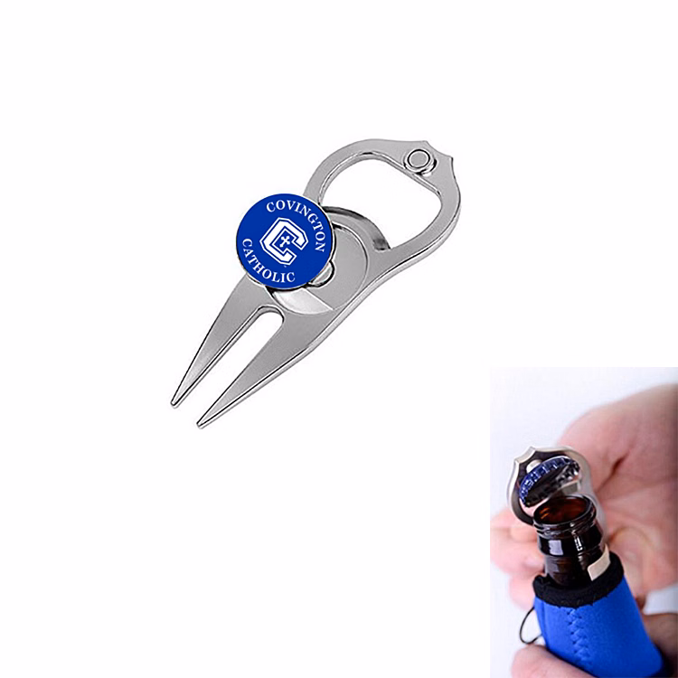 Bottle Opener Golf Pitch Fork With Ball Marker