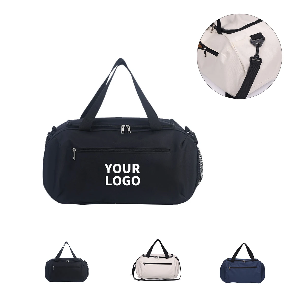 Polyester Gym Duffle 20" x 10.2" x 7" Water Resistant 35L 1