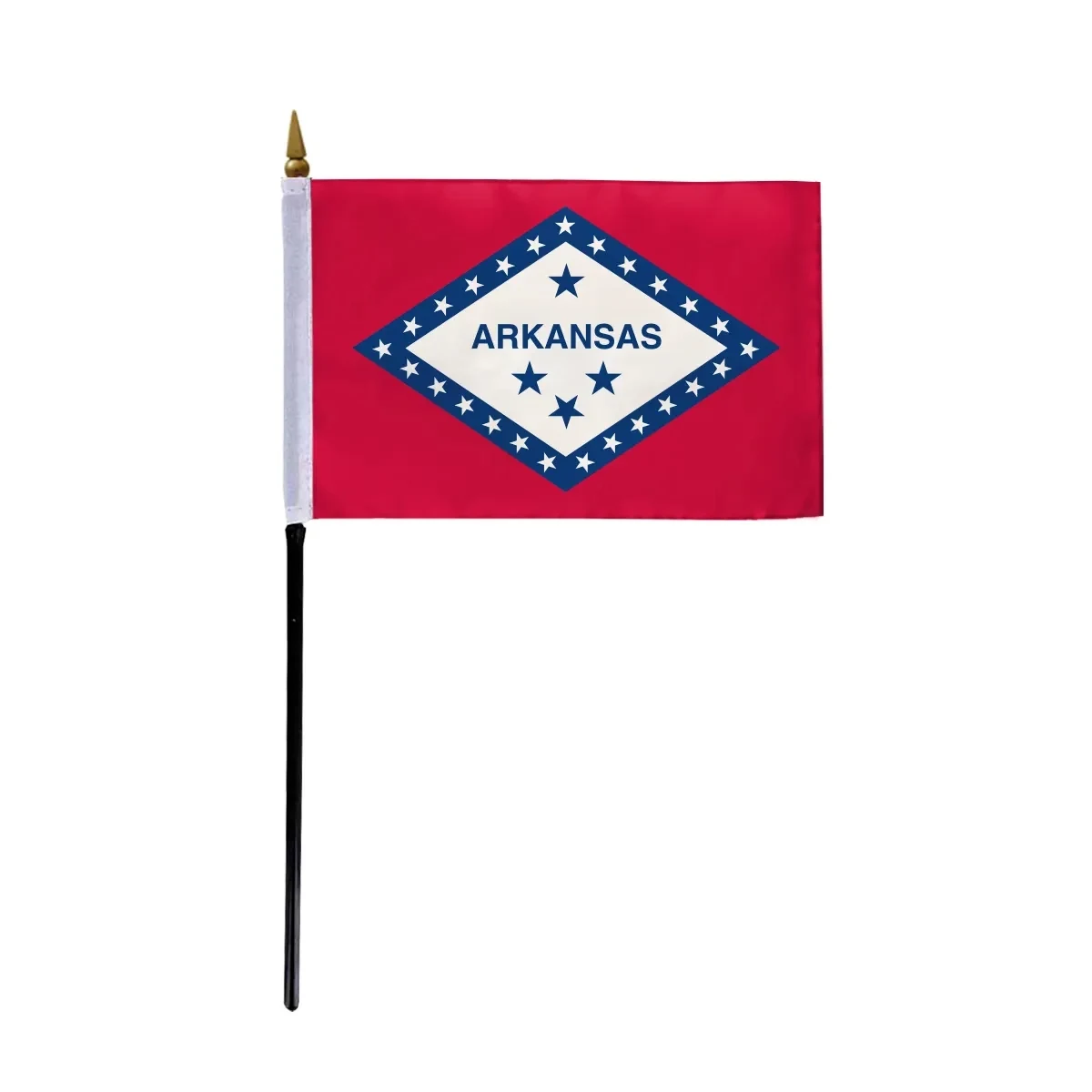 4"x6" & 12"x18'' Arkansas ePoly Printed Stick Flags 1
