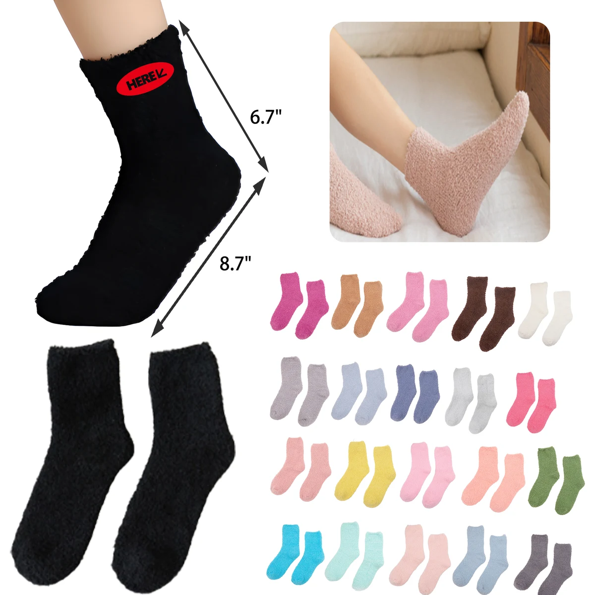 Comfortable Home Warm Coral Fleece Socks 1