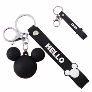 3D Mouse Shaped PVC Keychain