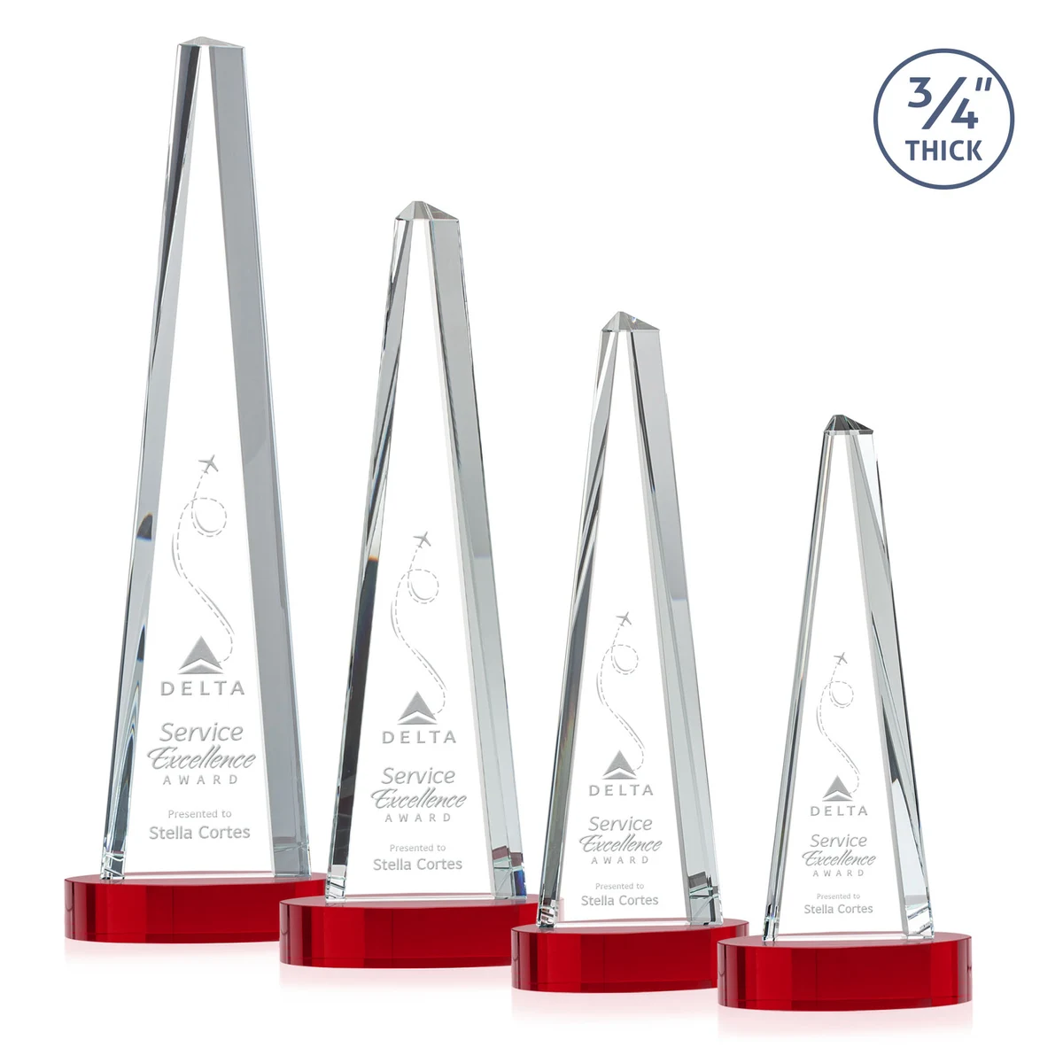 Majestic Tower Award on Alberton Base - Red 1