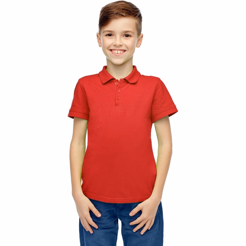 Toddlers Uniform Polo Shirts - Red Short Sleeve Size 2T - 4T