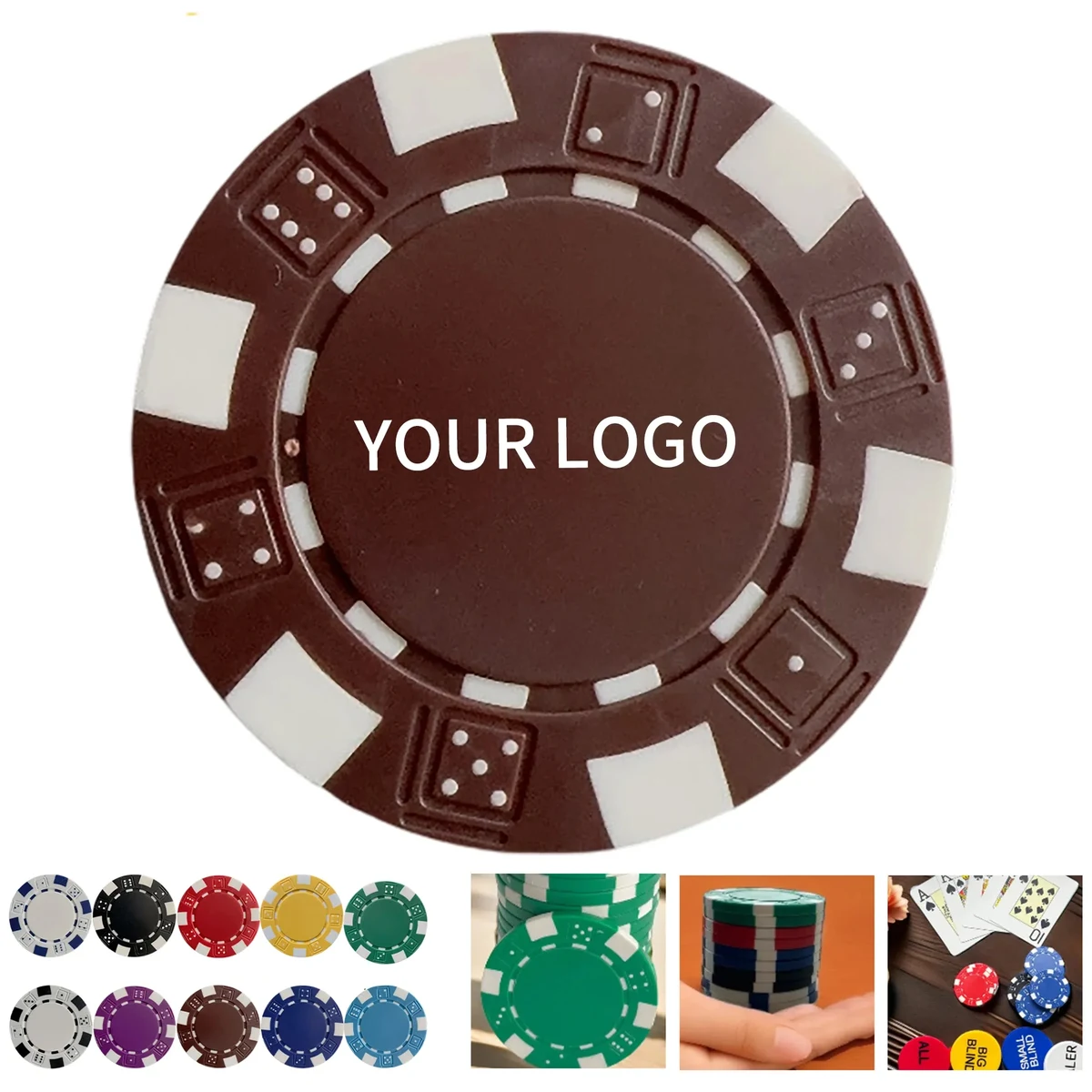 1.6 Inch ABS Poker Chip Lightweight and Reusable 1