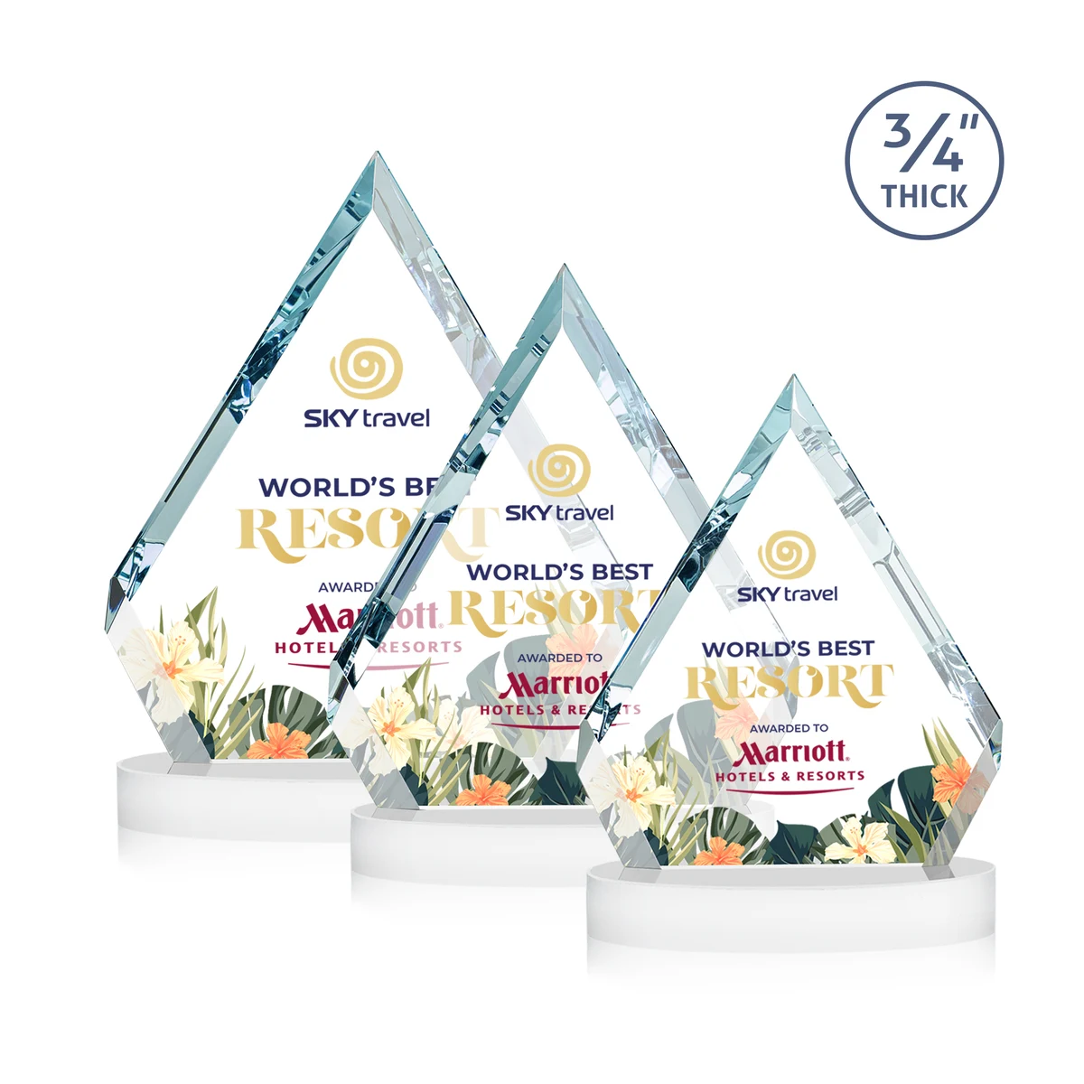 Apex VividPrint™ Award on Alberton Base - White 1
