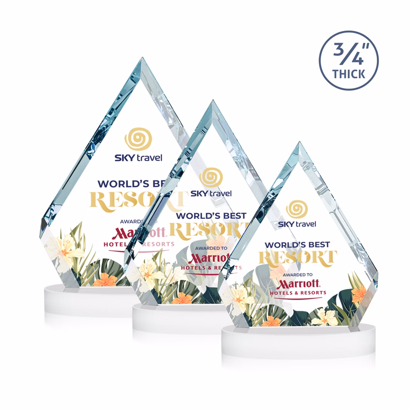 Apex VividPrint™ Award on Alberton Base - White