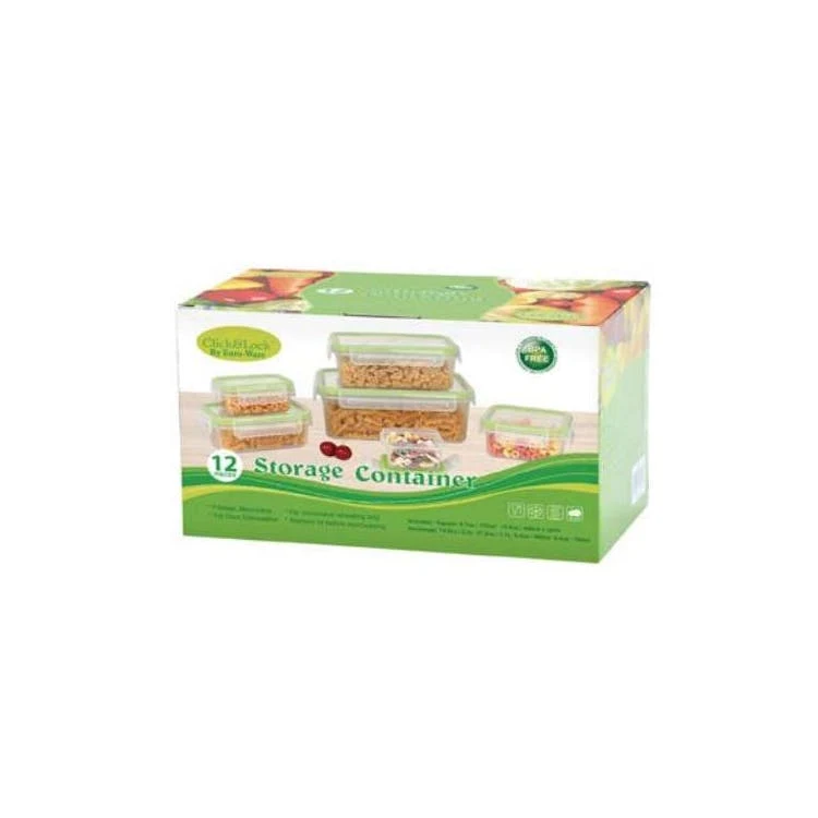 Click & Lock Storage Containers - 12Pc Assorted Sizes 1