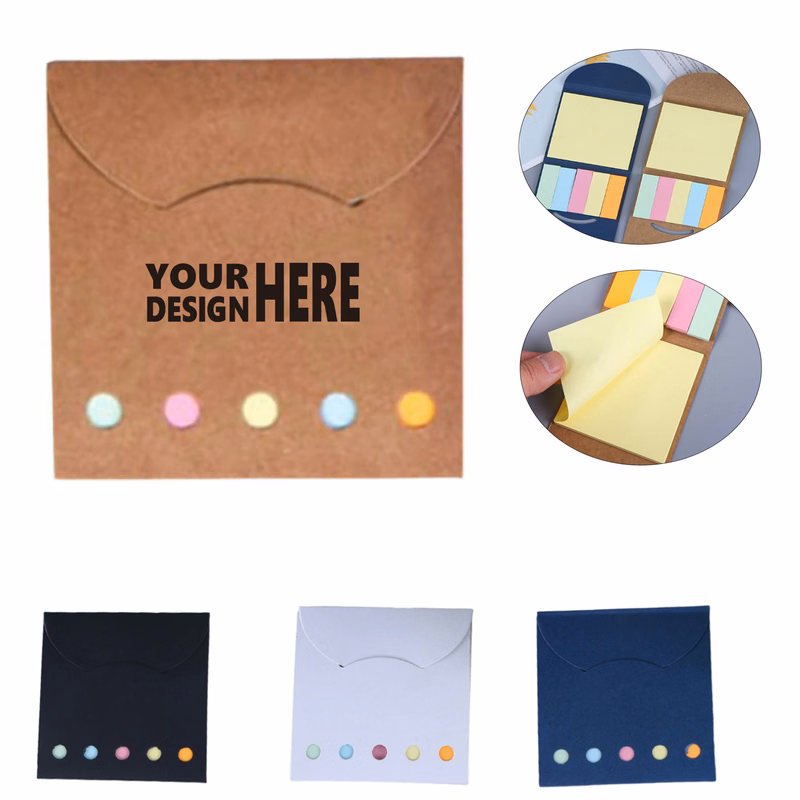 Colorful Note Pads Wrapped in Kraft Paper