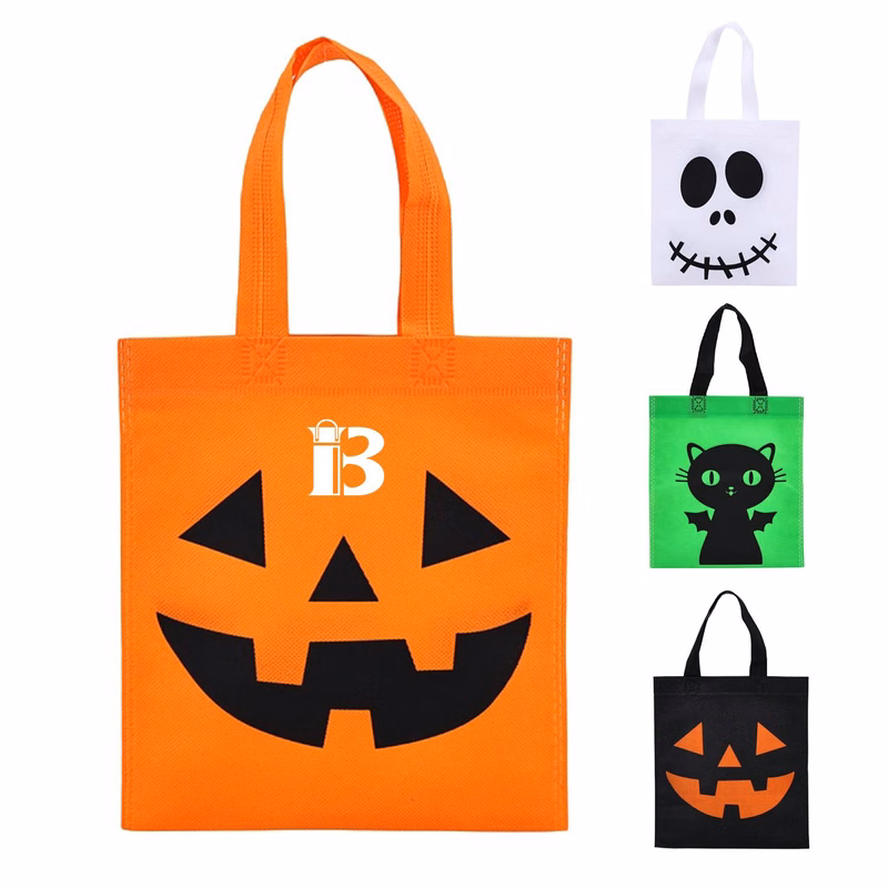 Halloween Non-Woven Pumpkin Tote Bag
