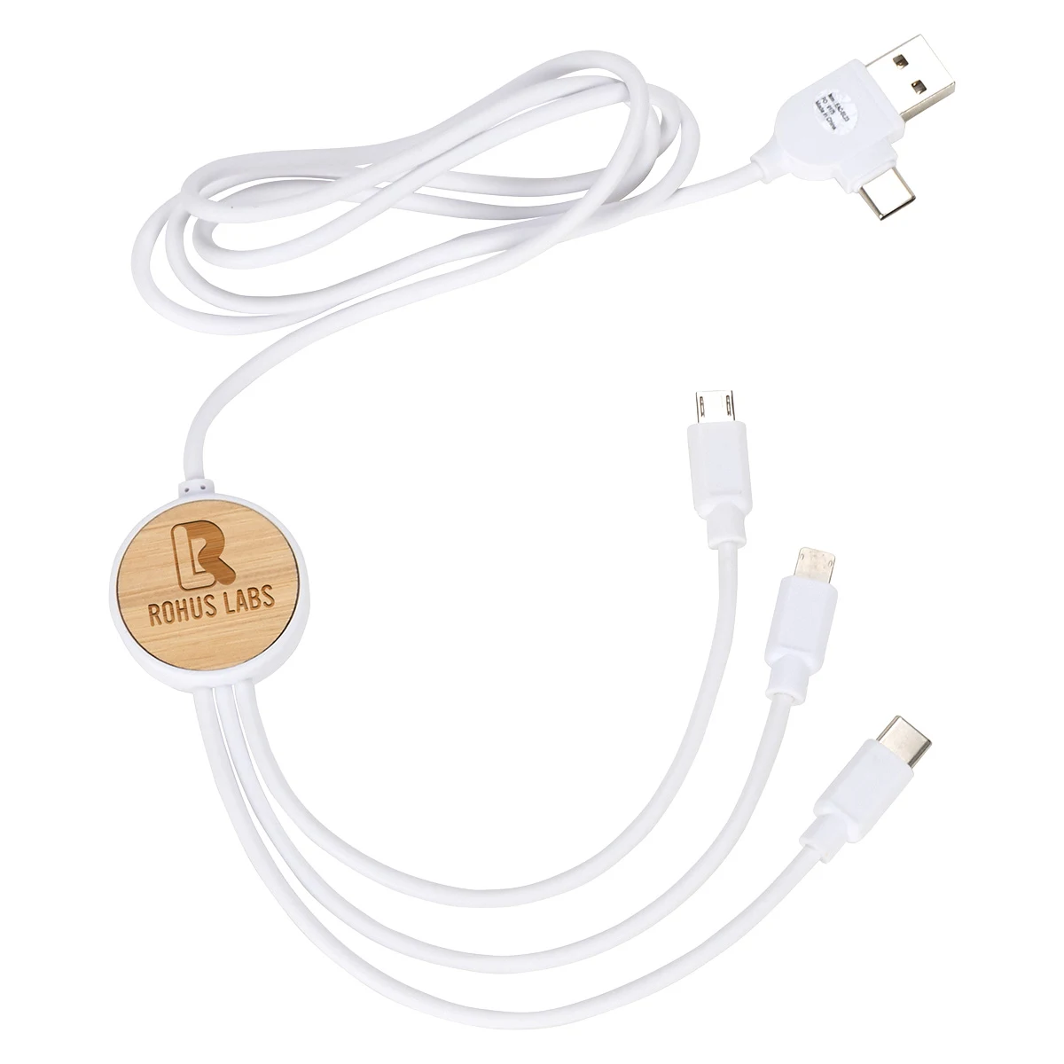 Bamboo 3-in-1 47" Charging Cable 1
