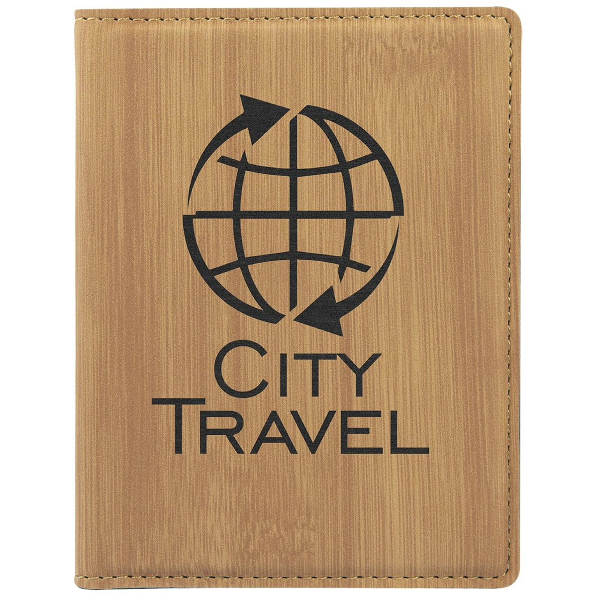Bamboo Leatherette Passport Holder 1