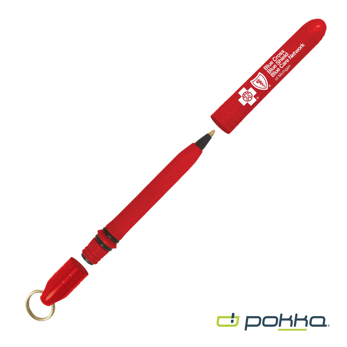 Pokka® Pocket Pen w/Dock & Gold Keyring 1