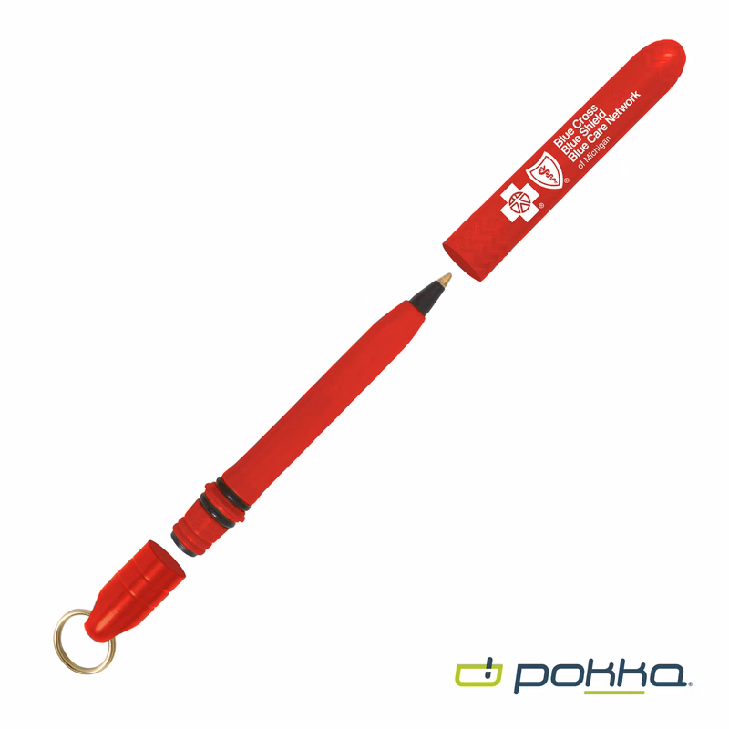 Pokka® Pocket Pen w/Dock & Gold Keyring