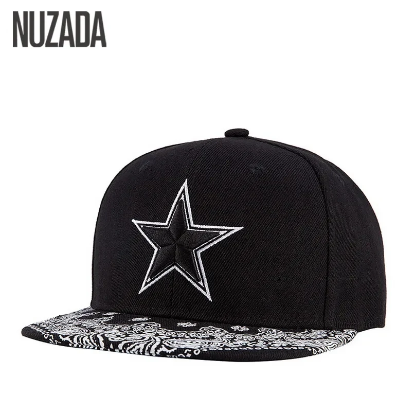 Embroidered Five-Pointed Star Snapback Baseball Cap 1