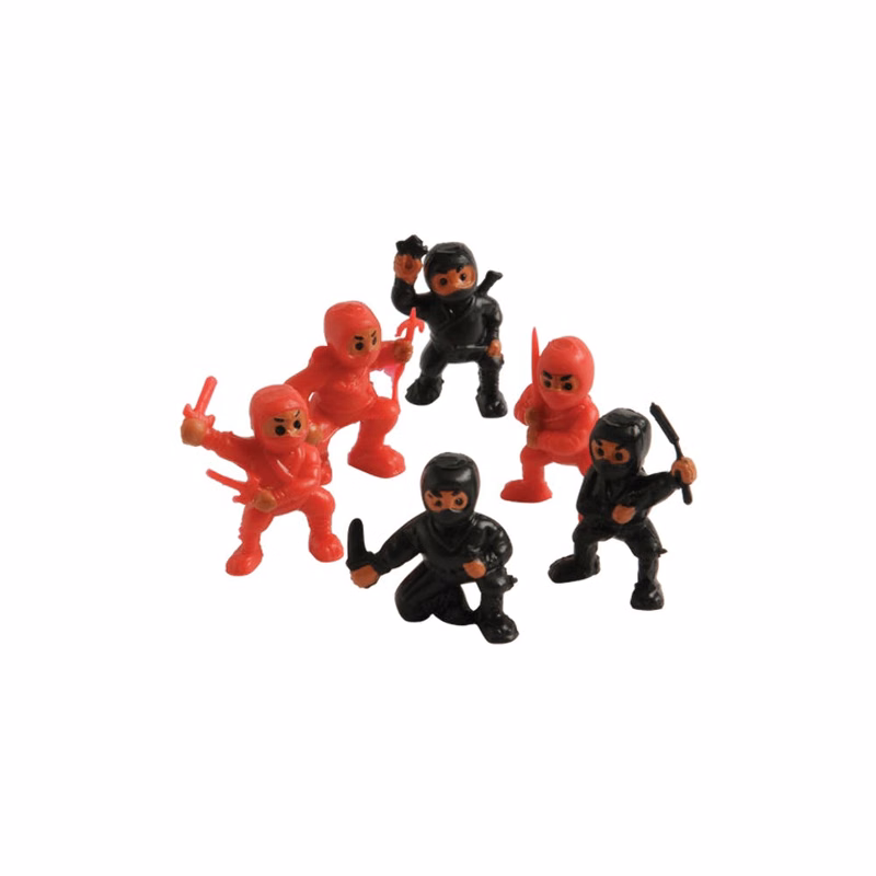 Mini Ninja Figures - Red Black