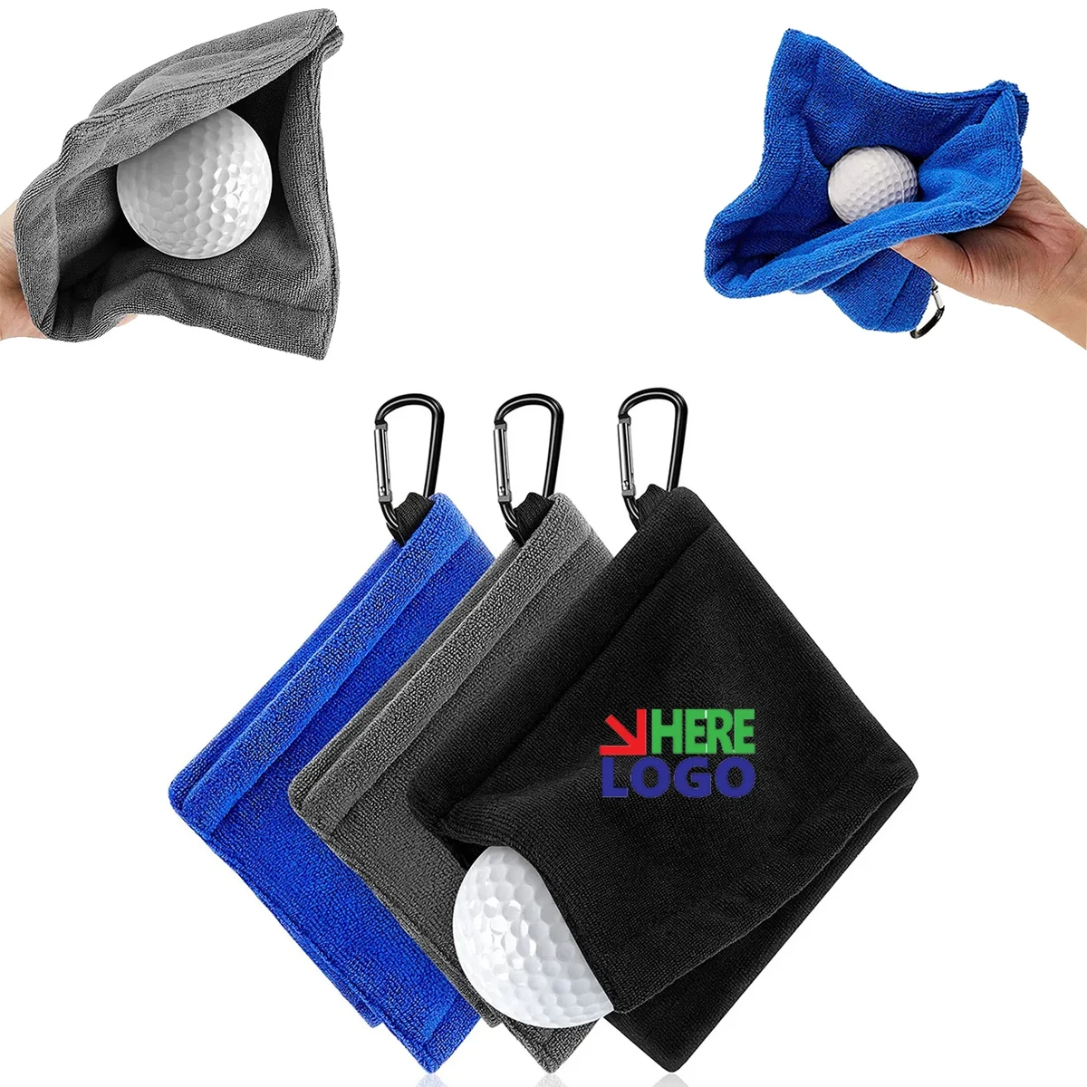 Golf Ball Towel with Clip 1