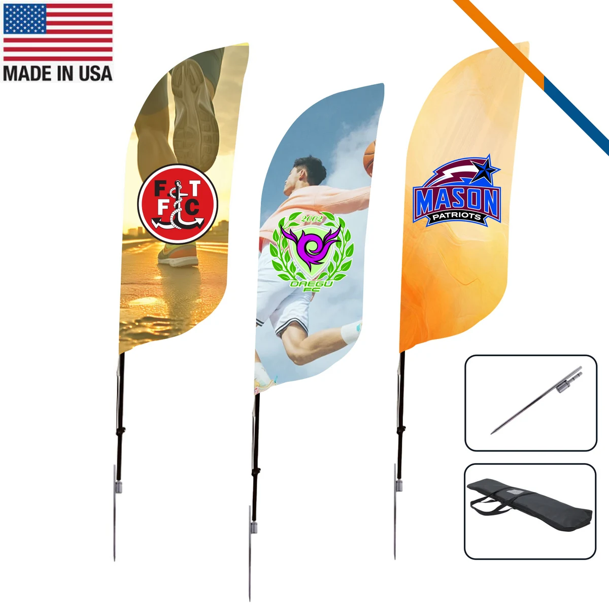 7' Mott Double-Sided Feather Flag 1