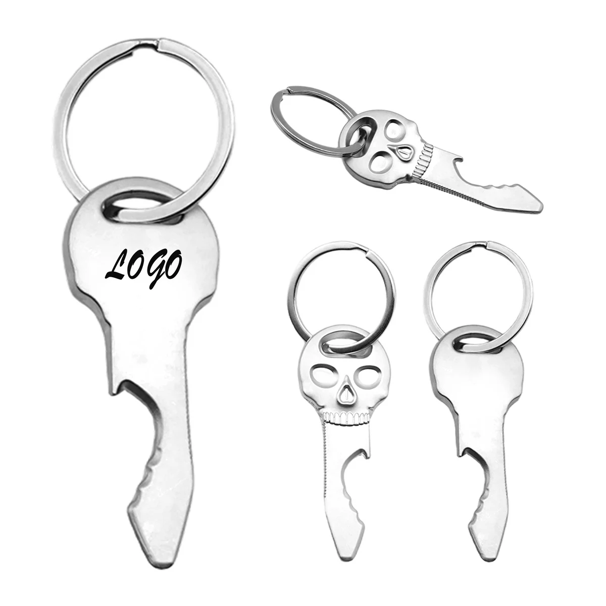 Metal Skull Keychain Pendant 1