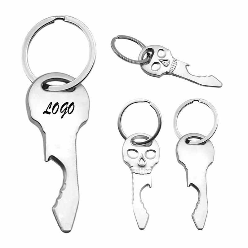 Metal Skull Keychain Pendant