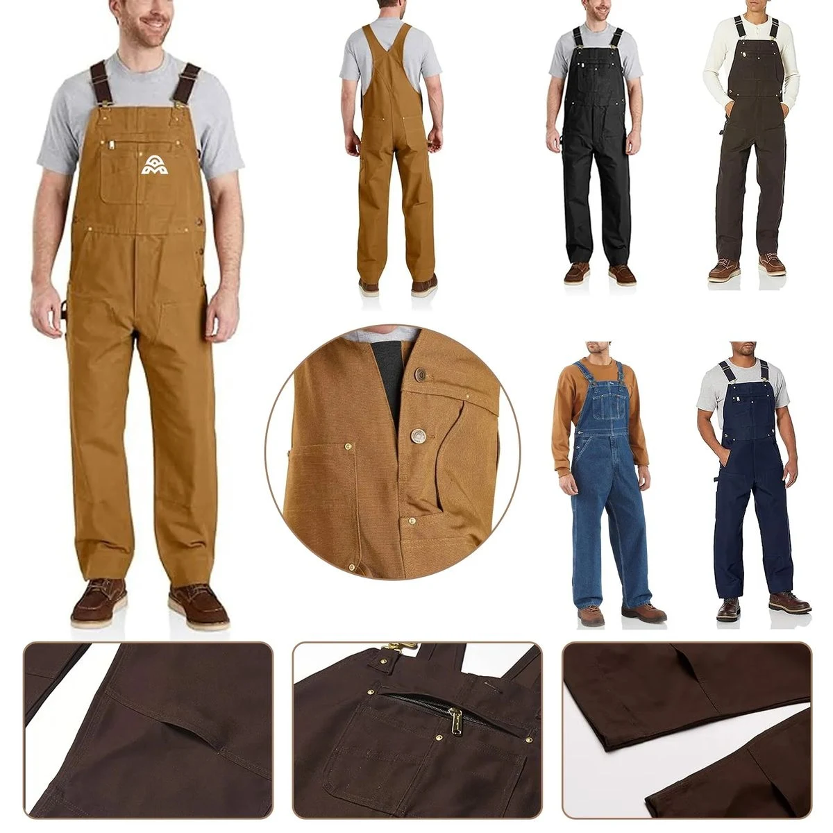 Adjustable Work Bib Overalls 1