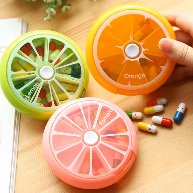 Rotating Portable Pill Box