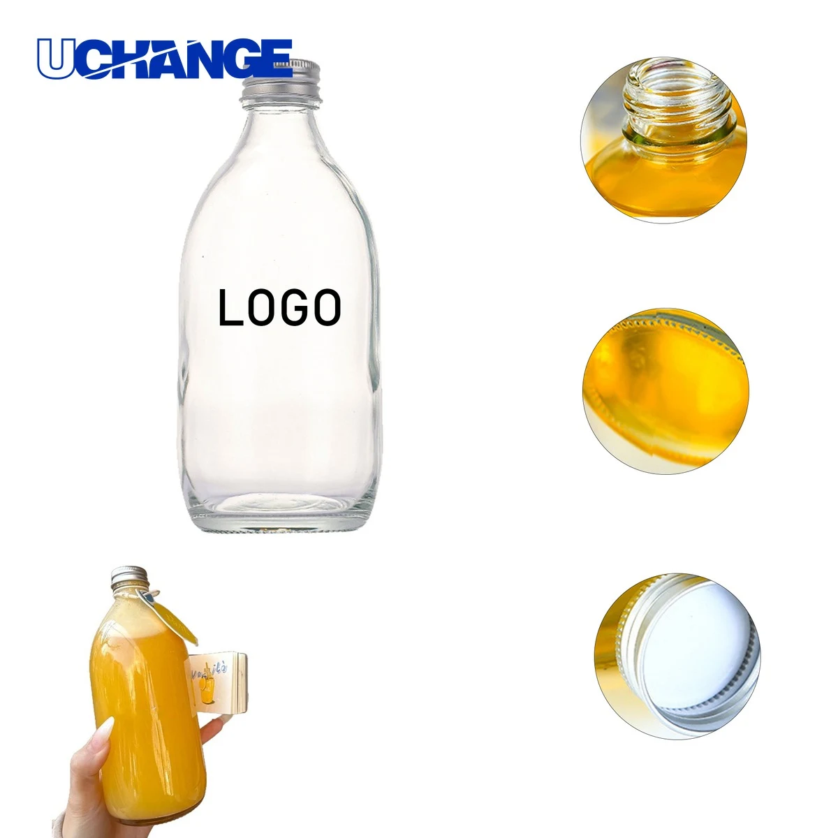 Juice Glass Bottle Container for Drinks 1