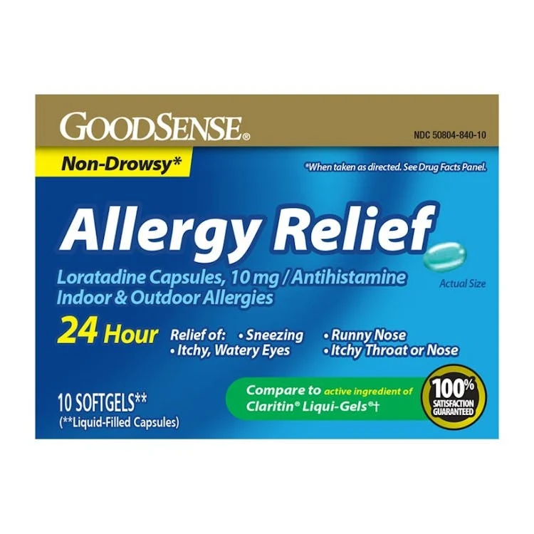 Allergy Relief Loratadine Capsules - 10 Mg 24 Hour Relief 1