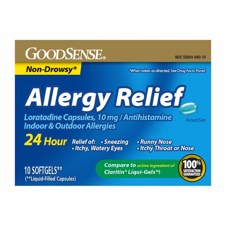 Allergy Relief Loratadine Capsules - 10 Mg 24 Hour Relief