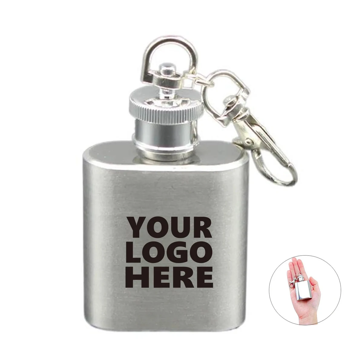 Mini Hip Flask Keychain 1