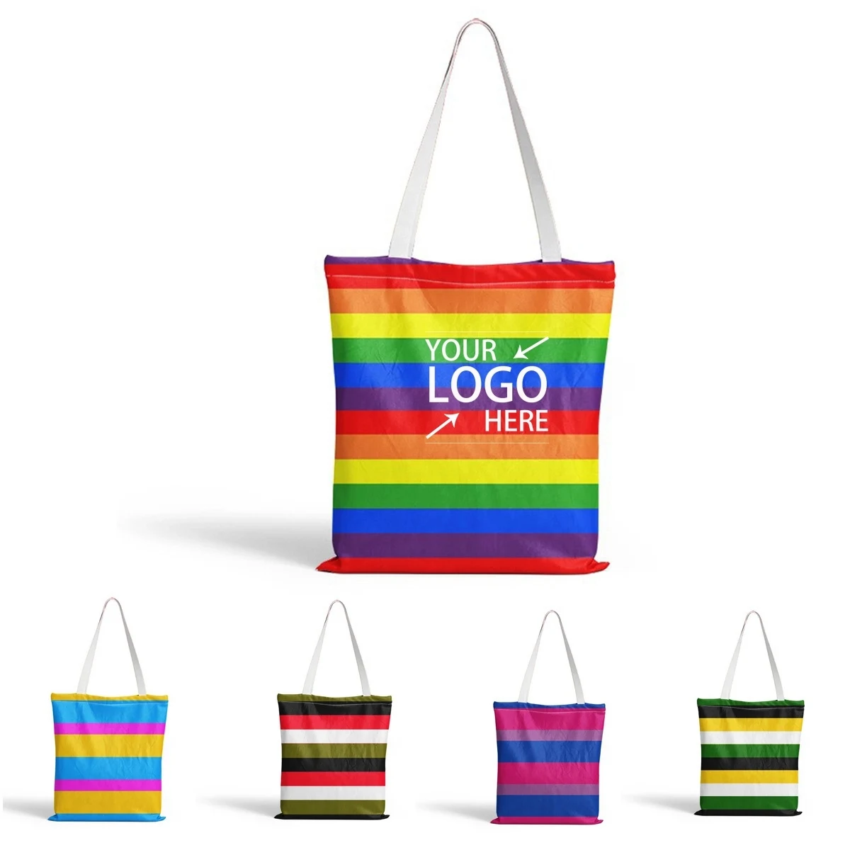 Rainbow Canvas Tote Bag 1