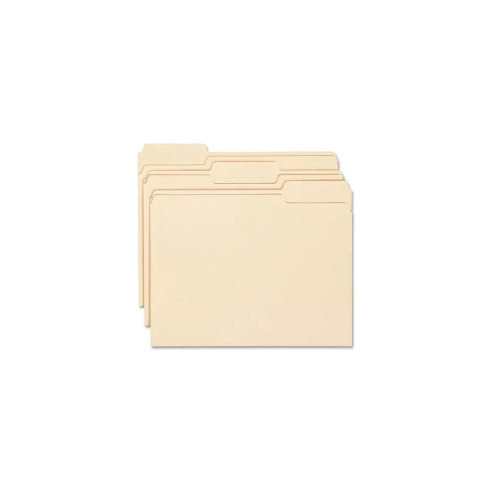 Manila File Folders - 100 Pack 11-Point Stock Round Corners 1