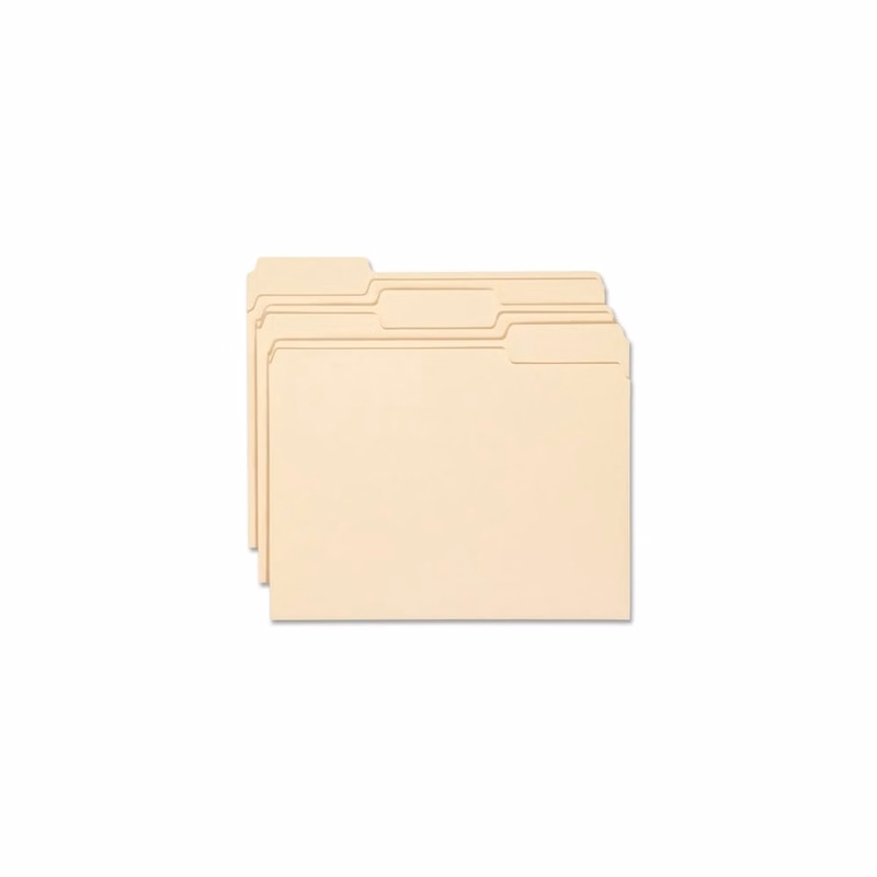 Manila File Folders - 100 Pack 11-Point Stock Round Corners