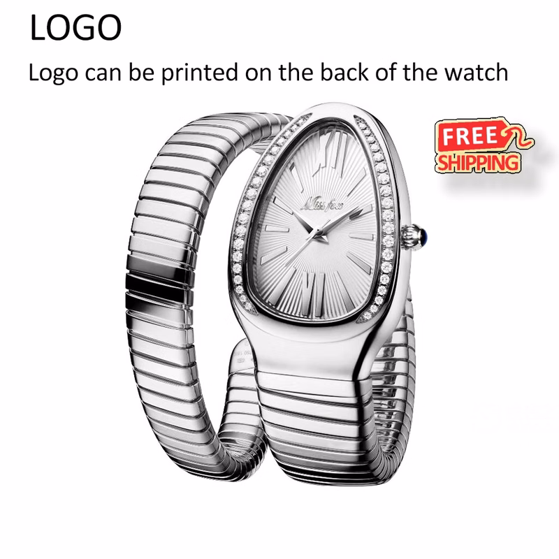 Custom Stylish Snake Watch for Fashionable and Trendy Look
