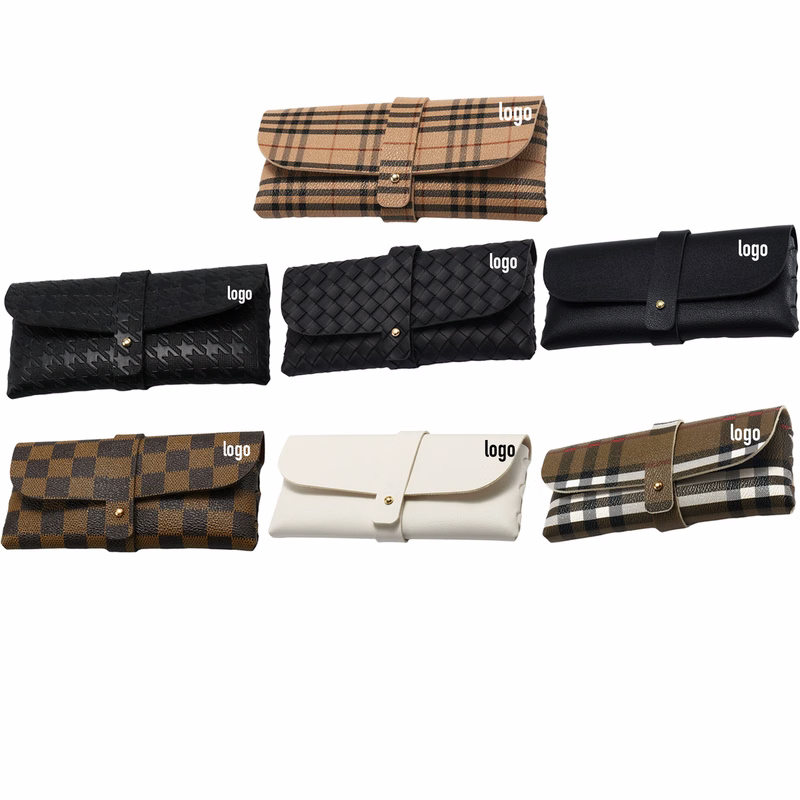 Single-Studded Leather Sunglasses Bag